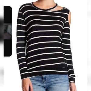 C&C California Asymetric Long Sleeve Womens Top Size Small